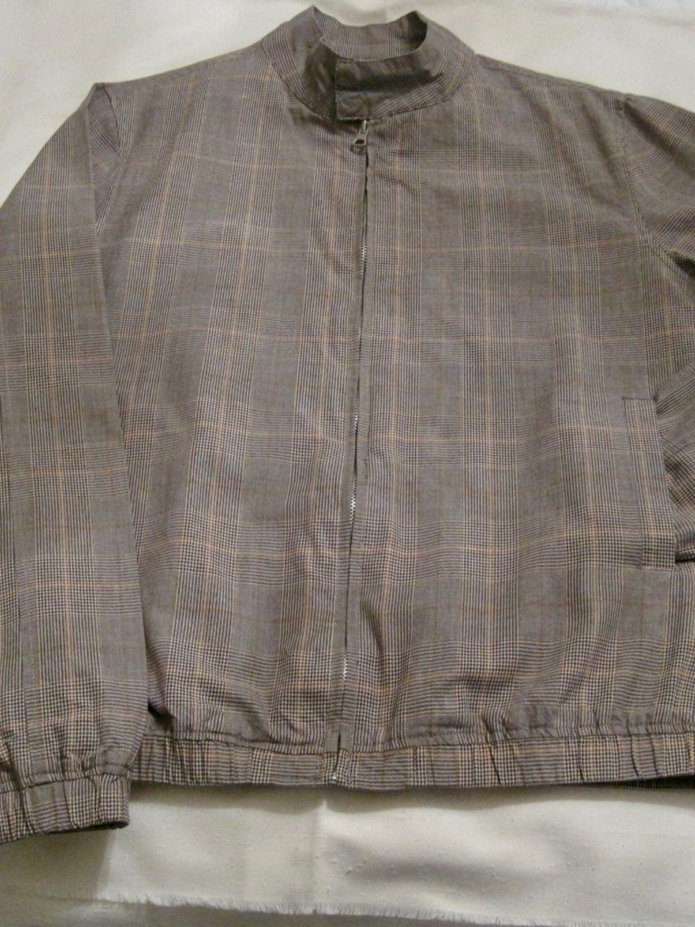 Men's Small Plaid Bomber Jacket Semi Formal and Casual Occasions.